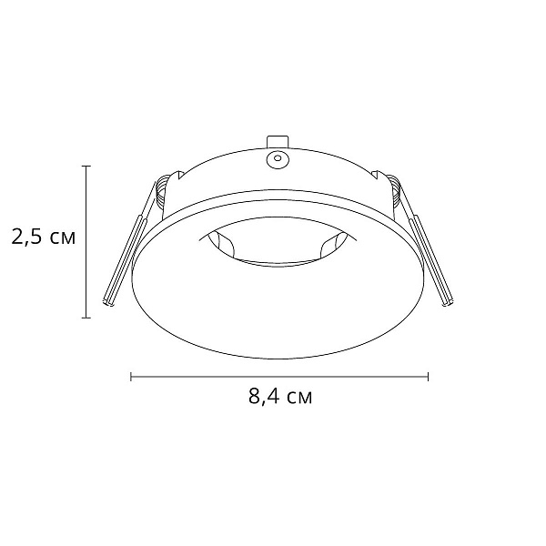 Светильник встраиваемый ARTE LAMP CORNO A2863PL-1BK