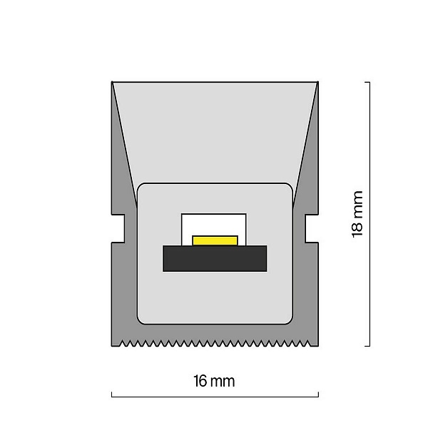 Лента LED ГИБКИЙ НЕОН 14,4 W/m 24V IP67 2835/120 4000K 16mm (5м) 432046 MAYTONI