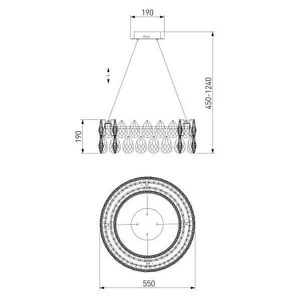 Люстра подвесная BOGATES MARVEL 90371/1 Strotskis a065695