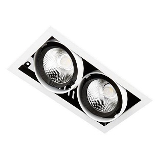 Светильник встраиваемый AMBRELLA LIGHT CARDANO T812 BK/CH 2*12W 4200K