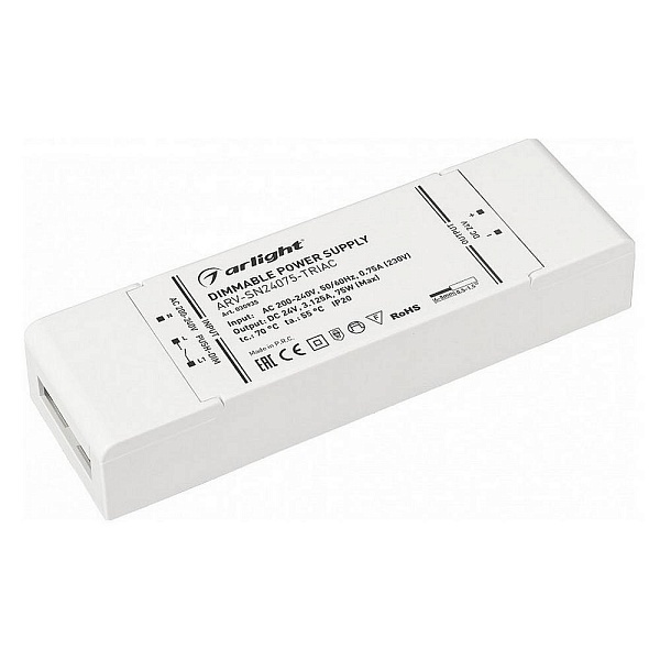Блок питания ARLIGHT ARV-SN-TRIAC 24V 75W IP20 30935