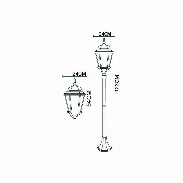Светильник уличный столб низкий ARTE LAMP Genova A1206PA-1BN