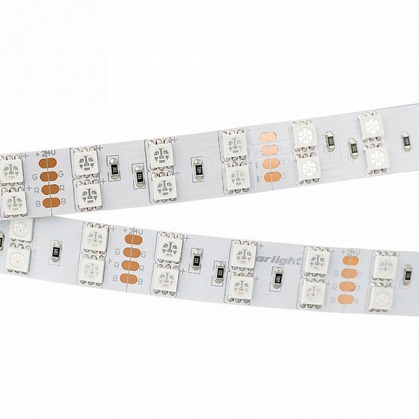 Лента LED RT 2-5000 28,8w/m 24V IP33 5060/120  RGB 15мм (5 м) 011205(2) ARLIGHT