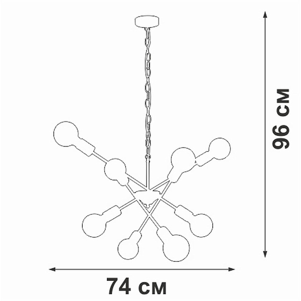 Люстра подвесная VITALUCE  V4750-1/8