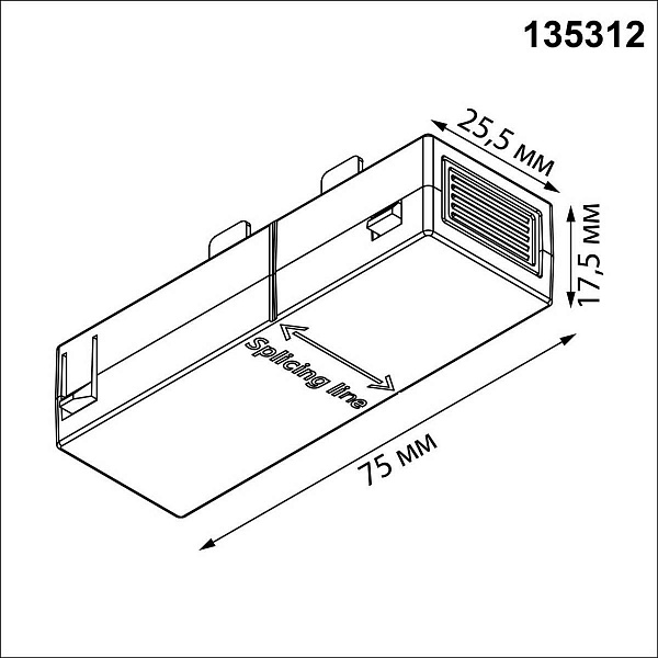 Коннектор прямой NOVOTECH VECTOR 220V 135312