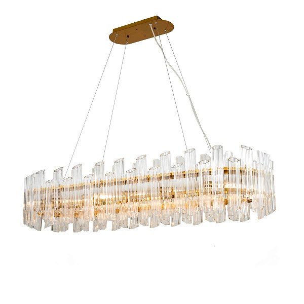 Люстра подвесная DELIGHT COLLECTION VITTORIA KG0769P-12L clear/ brass