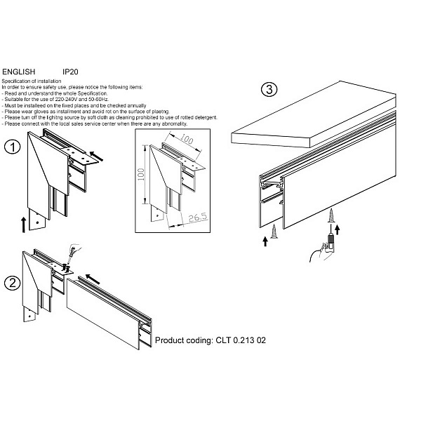 L-коннектор CRYSTAL LUX CLT 0.213 02 WH