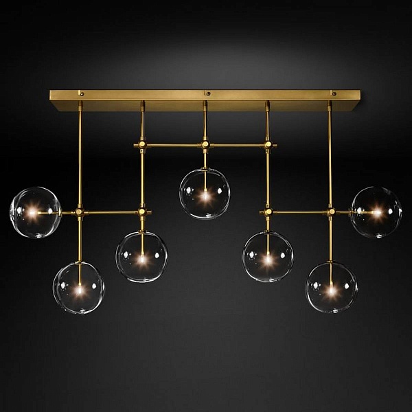 Люстра потолочная DELIGHT COLLECTION GLOBE MOBILE KG0835P-7A brass