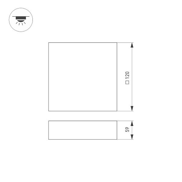 Светильник потолочный ARLIGHT QUADRO 34777