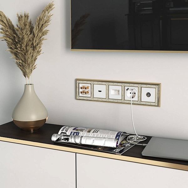 Розетка  TV одиночная, белый , W1183001, WERKEL