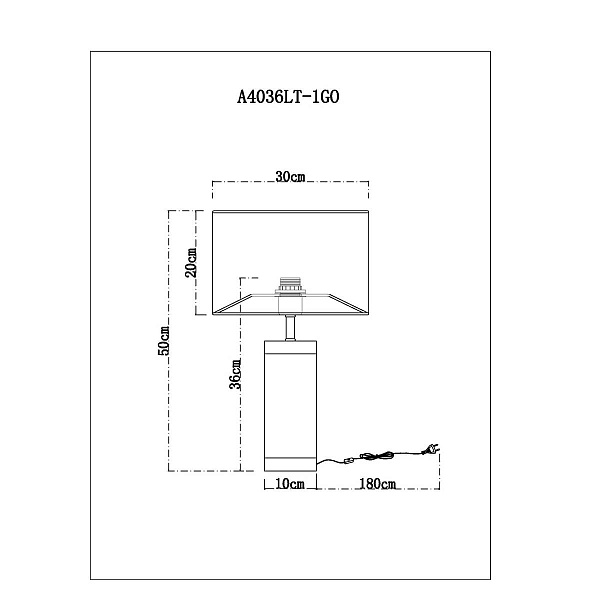 Настольная лампа ARTE LAMP MAIA A4036LT-1GO