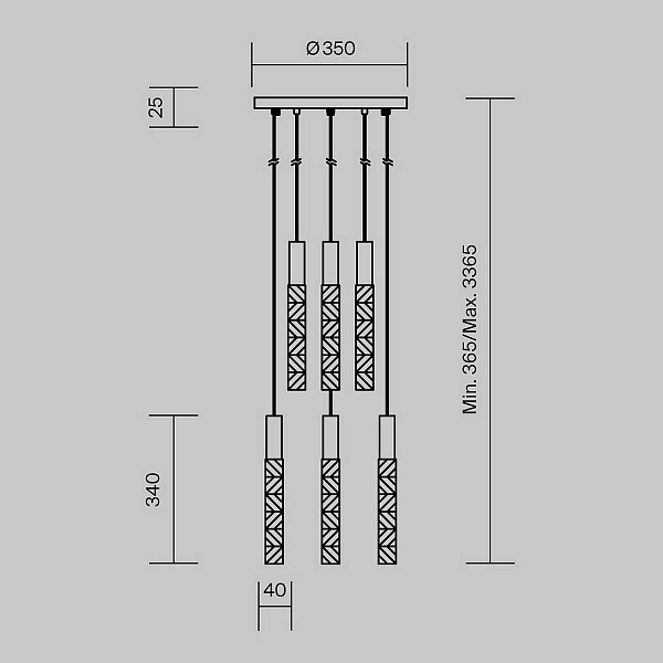Подвес MAYTONI SELEMO MOD328PL-L18BS3K
