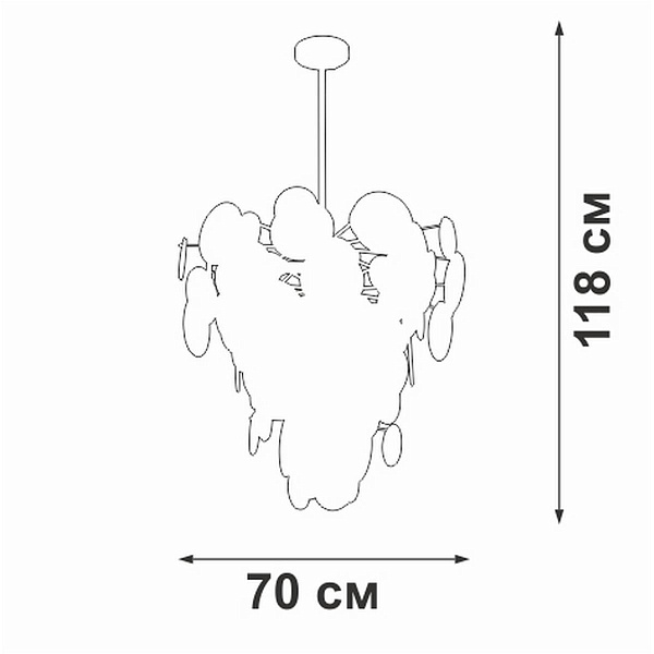 Люстра потолочная VITALUCE  V5802-8/8PL