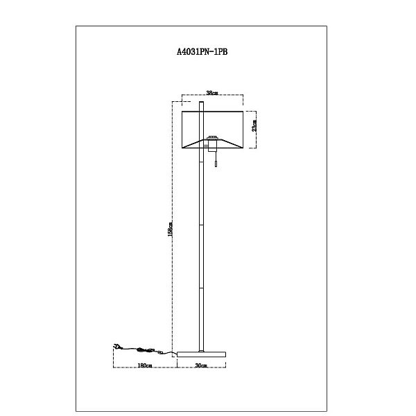 Торшер ARTE LAMP PROXIMA A4031PN-1PB