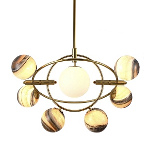 Люстра подвесная DELIGHT COLLECTION PLANET KG1122P-7B brass