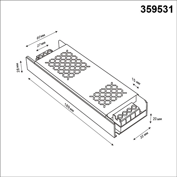 Блок питания NOVOTECH DRIVE 48V 300W IP20 359531