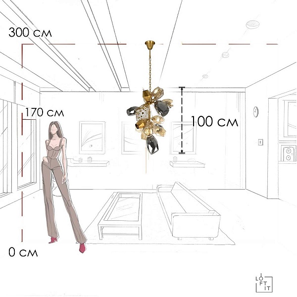 Люстра подвесная LOFT IT BRITANNICA 10401/600M