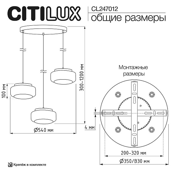 Подвес CITILUX SIGNATURE CL247012