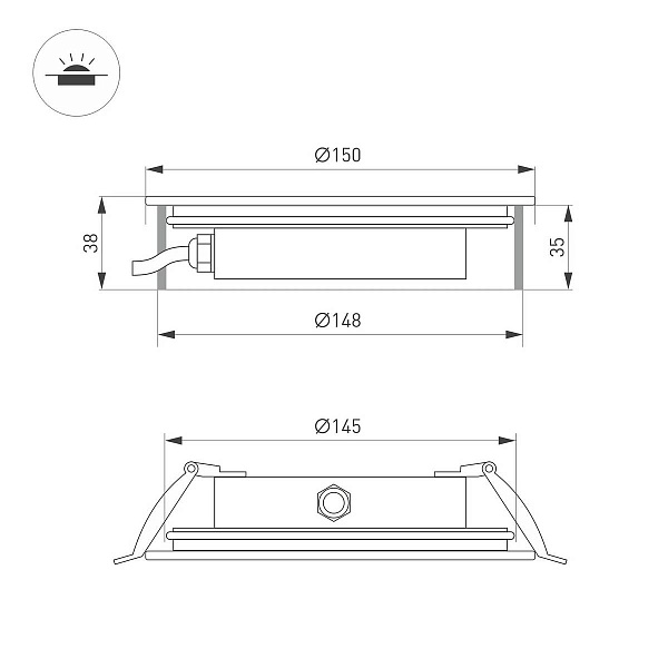Светильник уличный встраиваемый ARLIGHT ART-GROUND-SLIM 38167