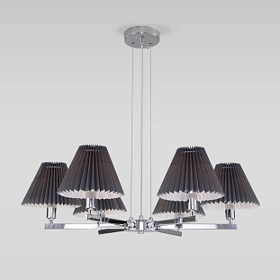 Люстра подвесная EUROSVET PEONY 60136/6 хром/графит
