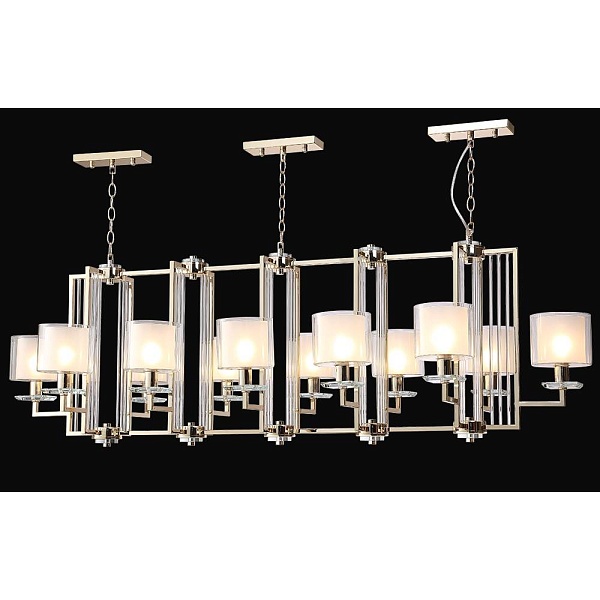 Люстра подвесная CRYSTAL LUX NICOLAS NICOLAS SP12 L1600 GOLD/WHITE