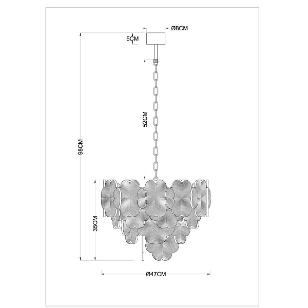 Люстра подвесная ARTE LAMP MALLIKA A4077LM-6GO