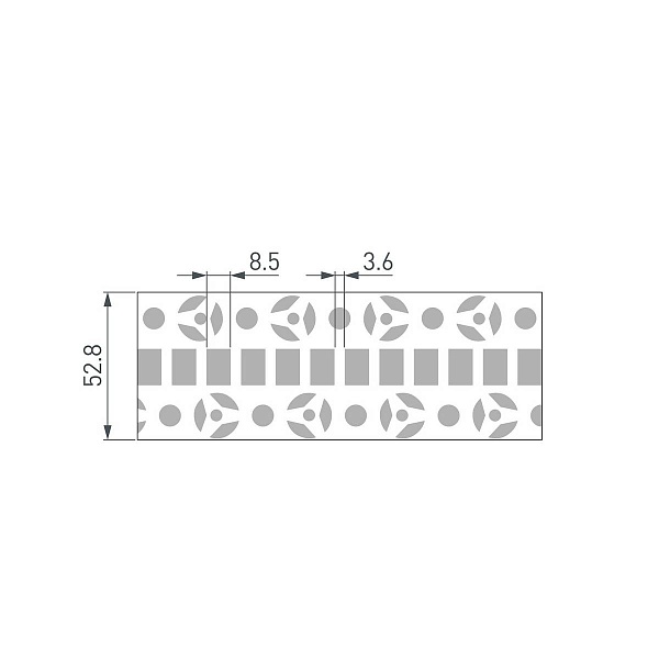 Профиль для ленты LED врезной ARH-FANTOM 11,8x52,8мм без рассеивателя (2м) 40327 ARLIGHT