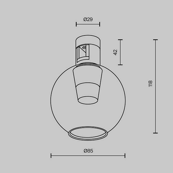 Трековый светильник MAYTONI BUBBLE TR148-1-3W4K-BS
