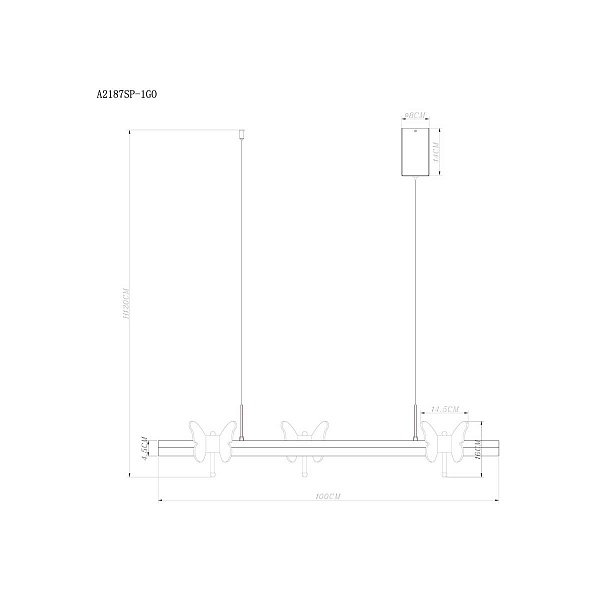 Подвес ARTE LAMP DARCY A2187SP-1GO