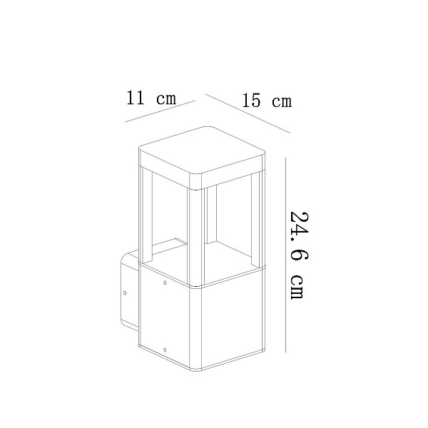Светильник уличный настенный ARTE LAMP PHERKAD A2726AL-1BK