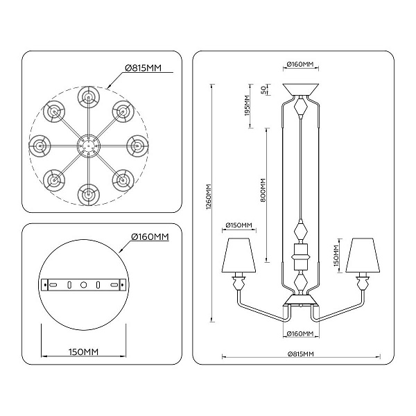 Люстра подвесная AMBRELLA LIGHT LH LH75403