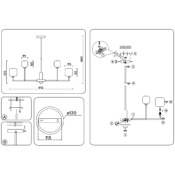 Люстра подвесная AMBRELLA LIGHT HEIGH LIGHT LH53005