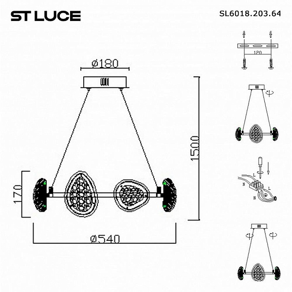 Люстра подвесная ST LUCE ENIGMA SL6018.203.64