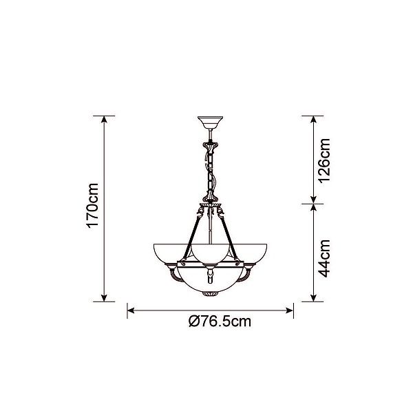 Люстра подвесная ARTE LAMP Windsor A3777LM-3-2AB