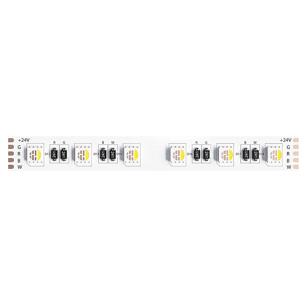 Лента LED TAPE 14,4W/m 24V IP20 5050/60 RGB+3000K 12mm (5м) A2406012-02-RGB3K ARTE LAMP