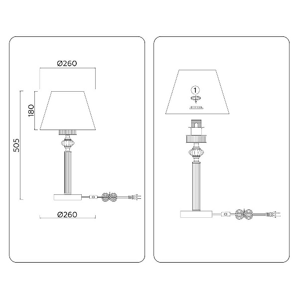 Настольная лампа AMBRELLA LIGHT HEIGH LIGHT LH71007