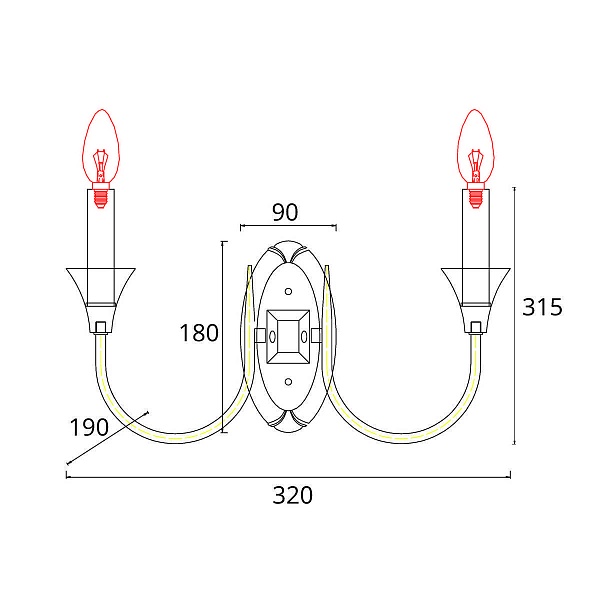 Бра ARTE LAMP COLLINETTA A4094AP-2WH