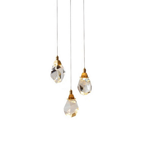 Подвес DELIGHT COLLECTION CRYSTAL ROCK II 9701P/3R brass