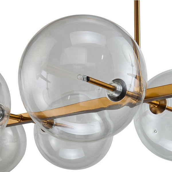 Люстра подвесная DELIGHT COLLECTION GLOBE MOBILE KG0965P-10L brass