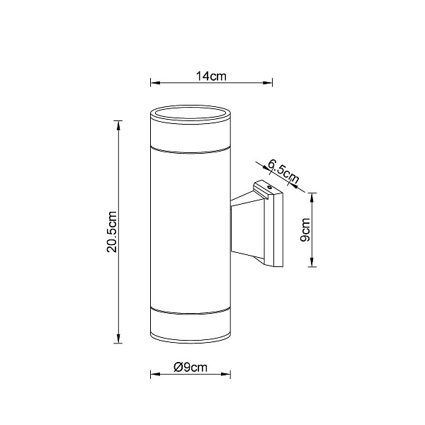 Светильник уличный настенный ARTE LAMP PIAUTOS A1913AL-2BK