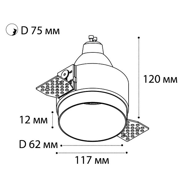 Светильник встраиваемый ITALLINE  DL 2248 black