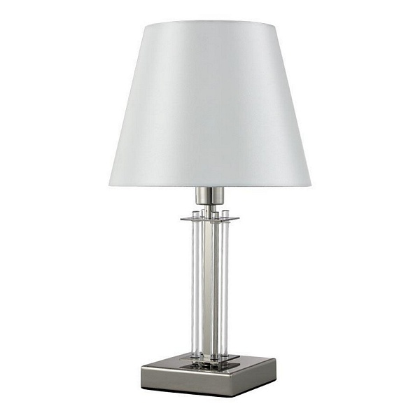 Настольная лампа CRYSTAL LUX NICOLAS Nicolas LG1 Nickel/White