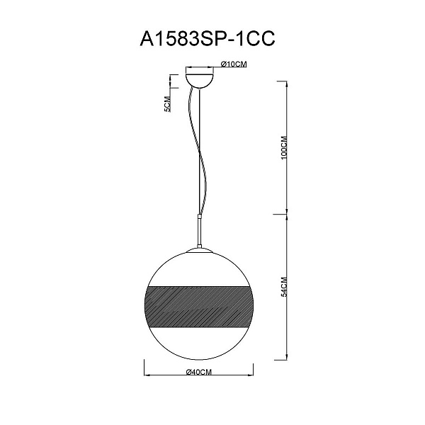 Подвес ARTE LAMP GALACTICA A1583SP-1CC