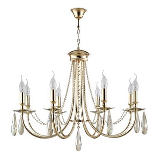 Люстра подвесная CRYSTAL LUX VICTORIA Victoria SP8 Gold/Amber