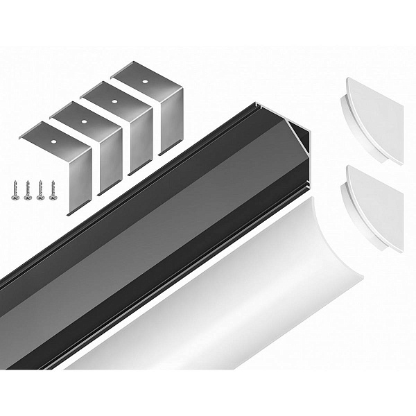 Профиль для ленты LED угловой AMBRELLA LIGHT GP GP2100BK