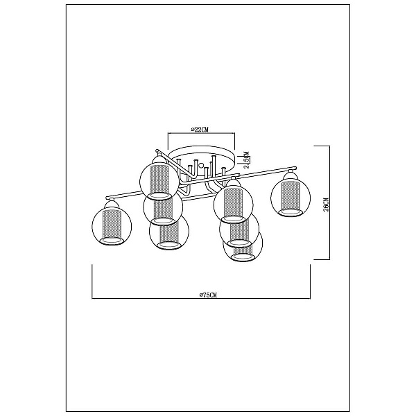 Люстра потолочная ARTE LAMP MANCHESTER A7045PL-8BK