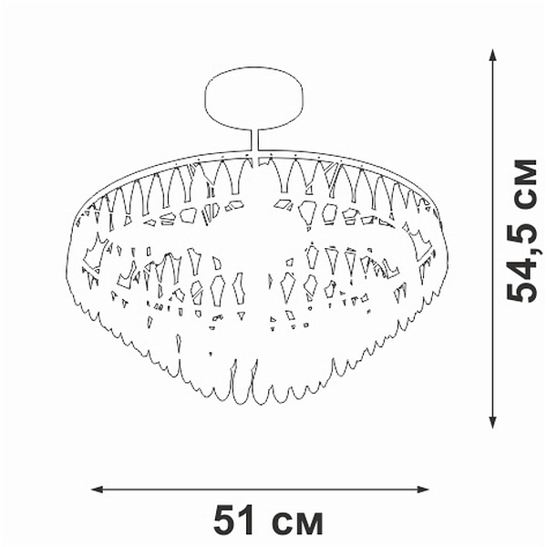 Люстра потолочная VITALUCE  V5352-1/5PL