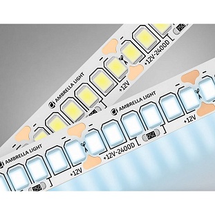 Лента LED 19,2 W/m 12V IP20 2835/240 6500K 10mm (5м) GS1503 AMBRELLA LIGHT