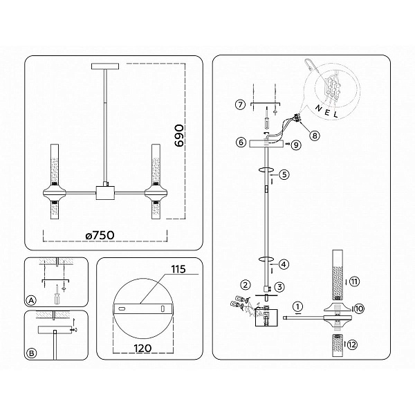 Люстра подвесная AMBRELLA LIGHT HIGH LIGHT LH55360