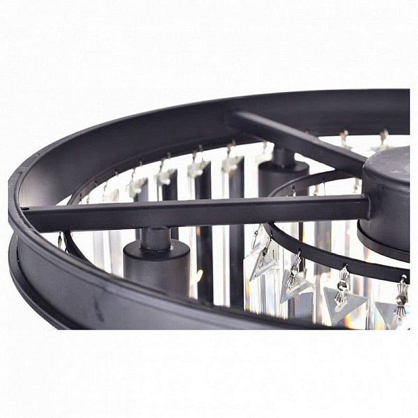 Люстра подвесная DELIGHT COLLECTION ODEON KR0387P-6 black/clear